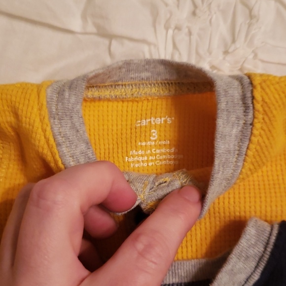 Set of Three Carter's Thermal Onesies, Size 3M. - Picture 3 of 5